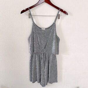 Caution to the Wind Striped Romper